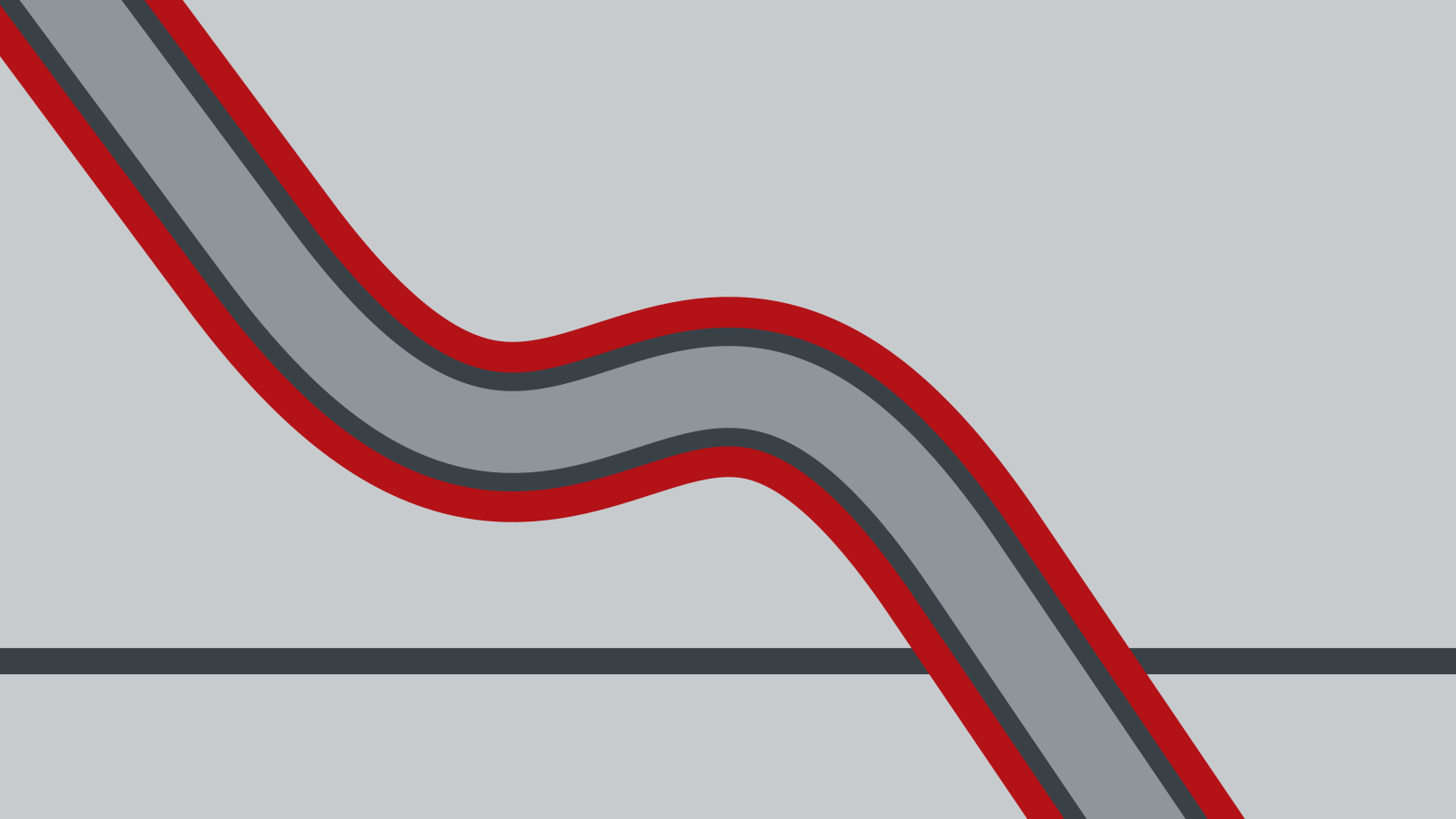 Avus Silver — abstract composition in silver and racing red