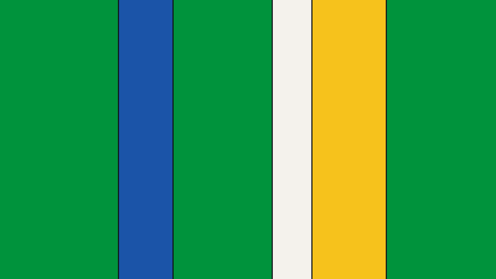 Enstone ’92 — abstract composition in green, yellow and blue
